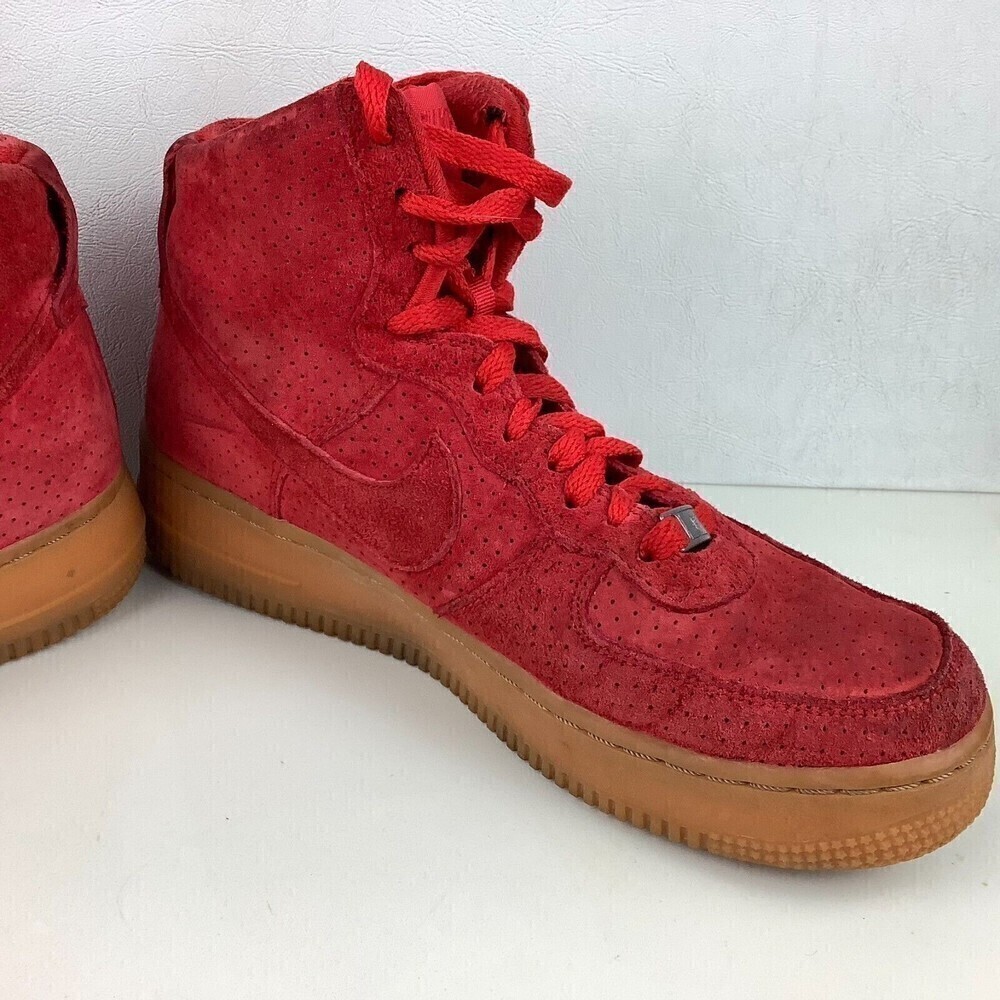 Women's Nike Air Force 1 High Red Suede US Size 7.5 #749266-601 - Picture 6 of 9